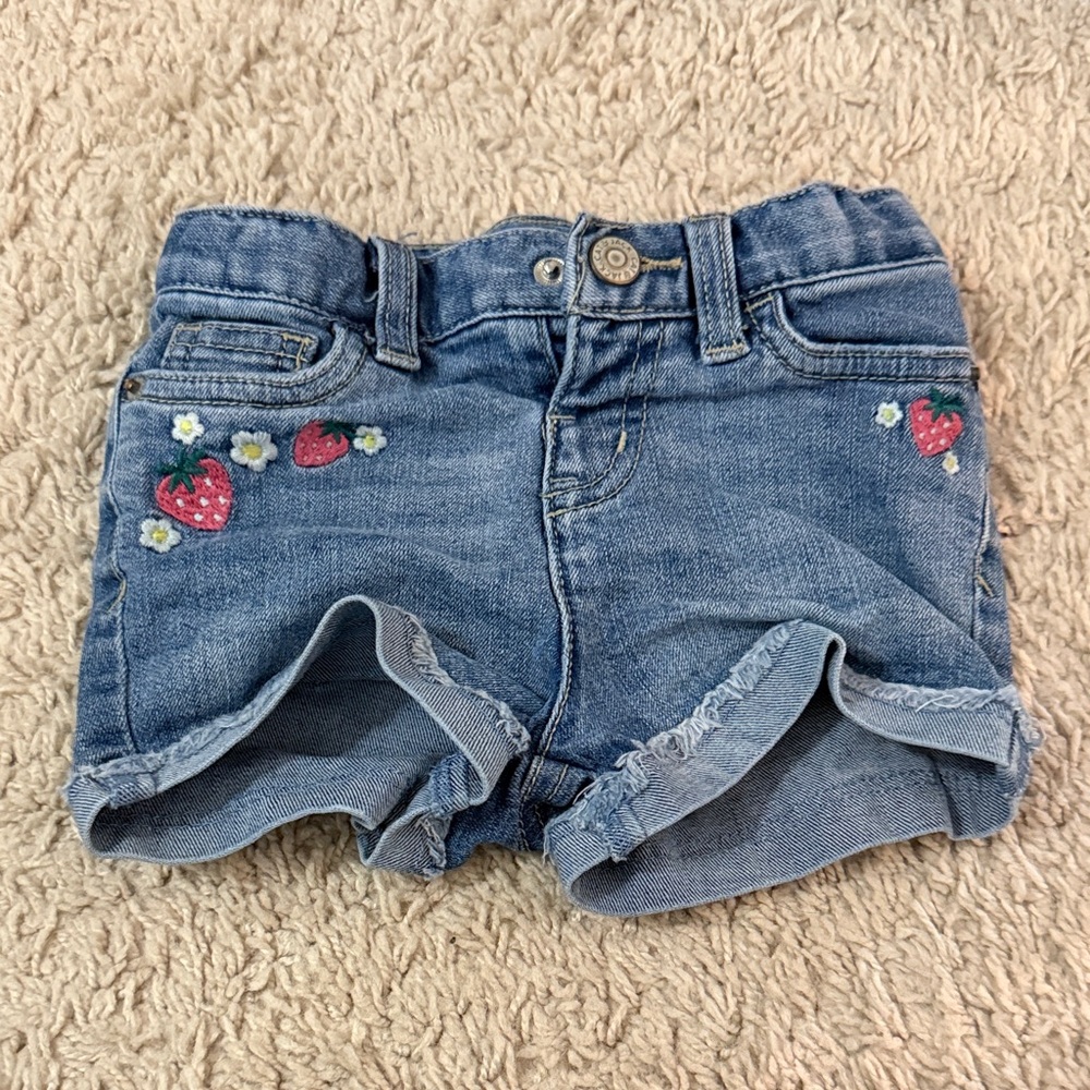 Embroidered Denim Kids Shorts Cat n Jack 18m